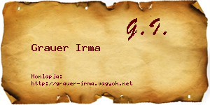 Grauer Irma névjegykártya